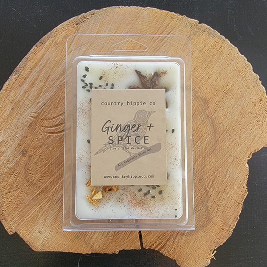 LARGE 6 oz. Ginger + Spice Botanical Wax  Melt Pack