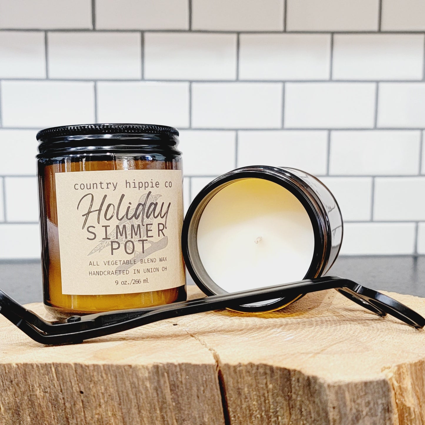 9 oz. HOLIDAY SIMMER POT Apothecary-inspired Jar Candle