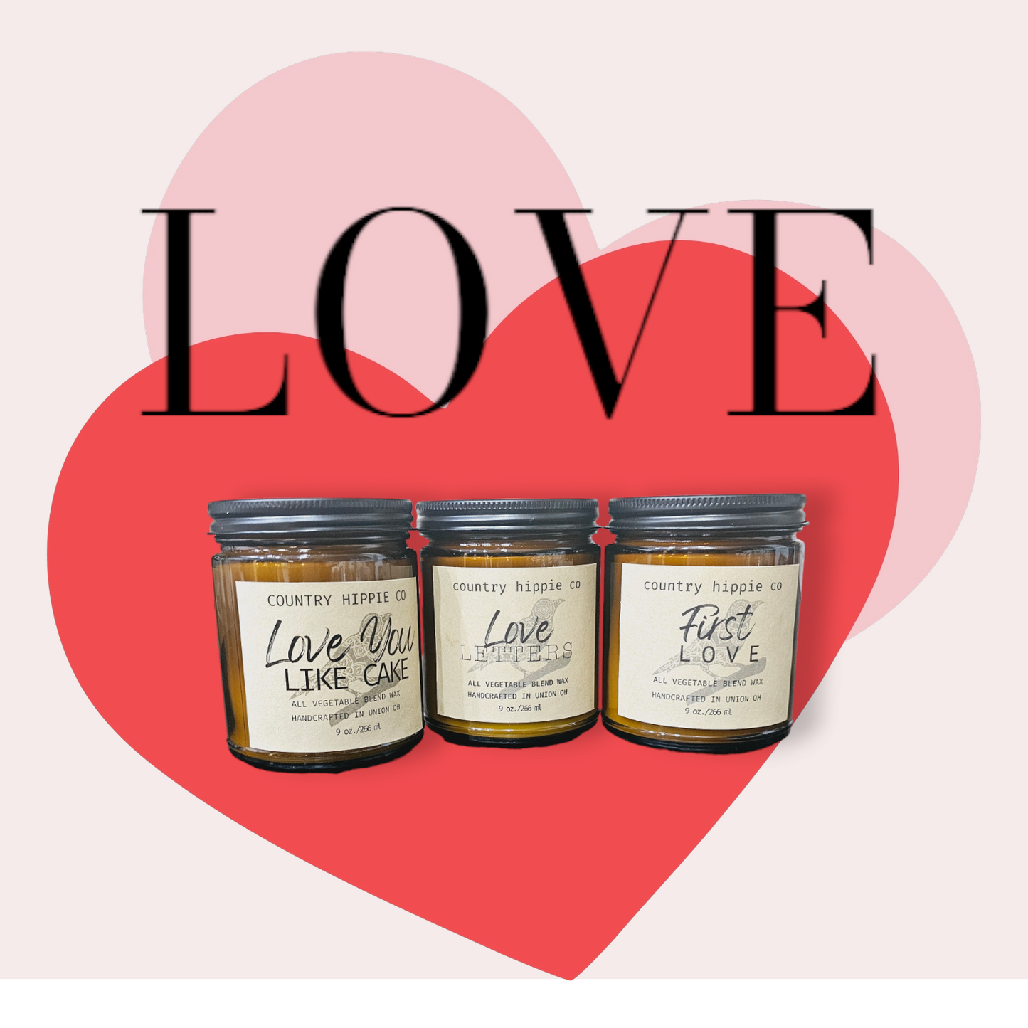9 oz FIRST LOVE Apothecary-Inspired Candle