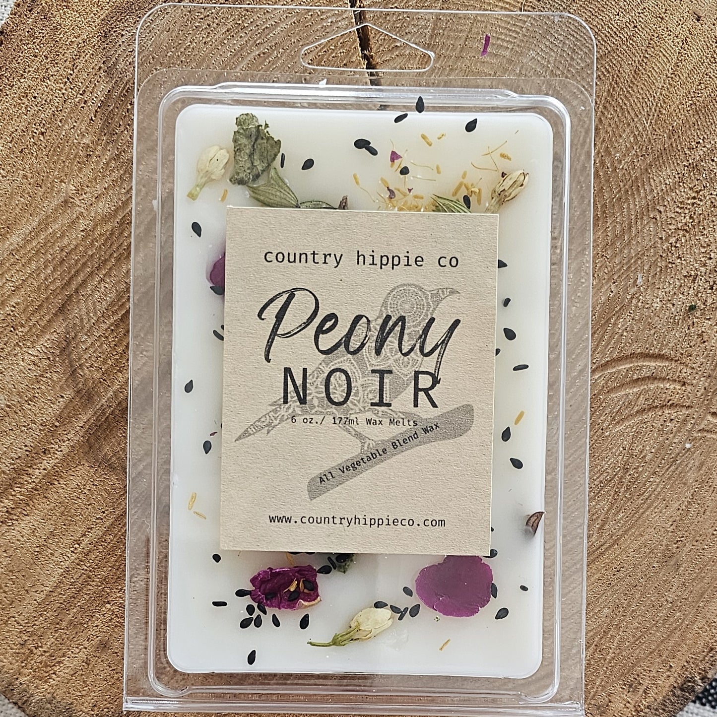 LARGE  PEONY NOIR Botanical Wax Melts- 6 oz.