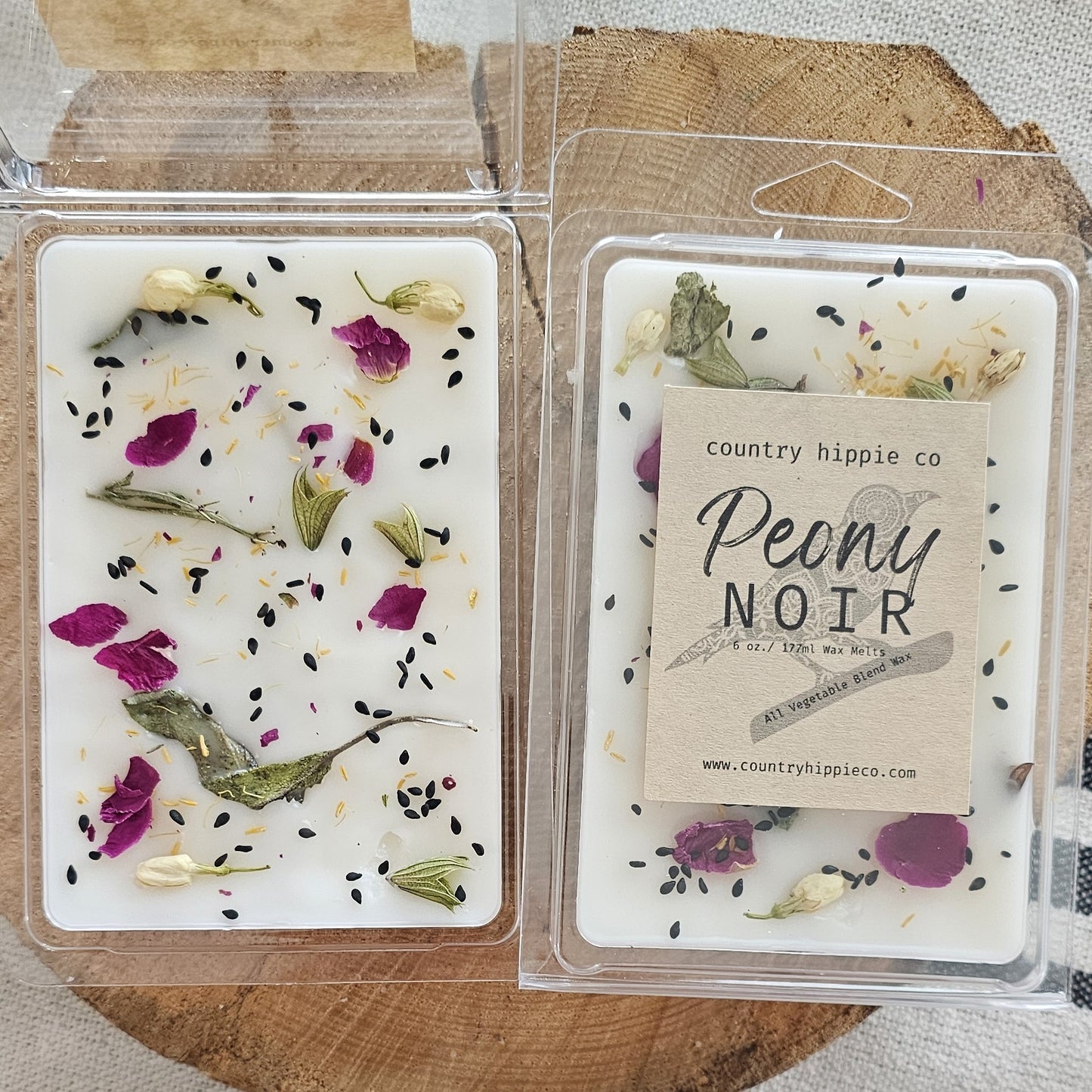 LARGE  PEONY NOIR Botanical Wax Melts- 6 oz.