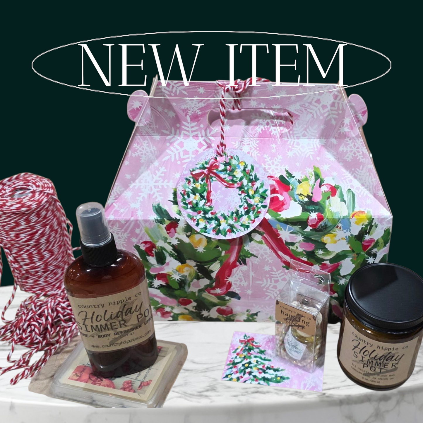 Pink Christmas Gift Box