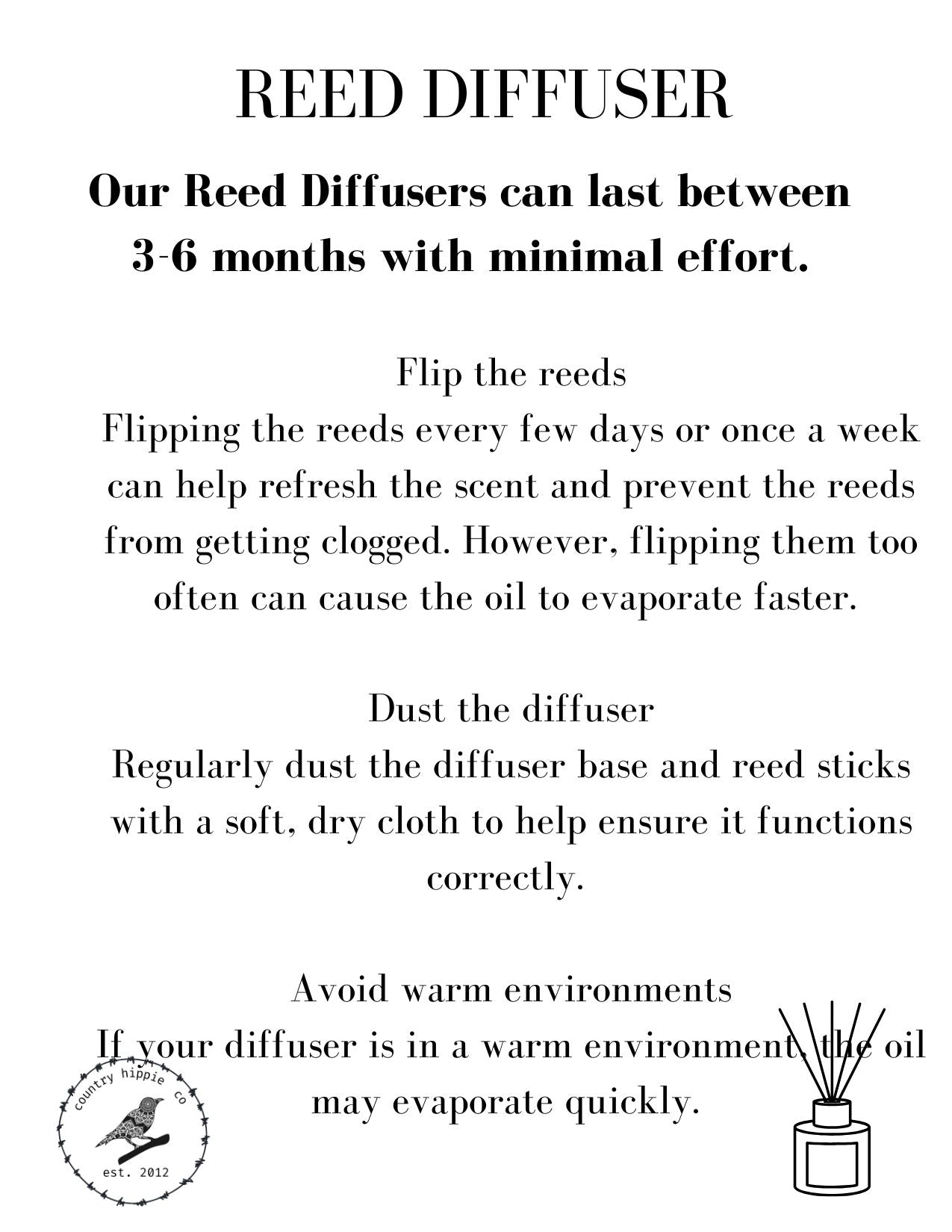 Concentrated Room Reed Diffuser Set