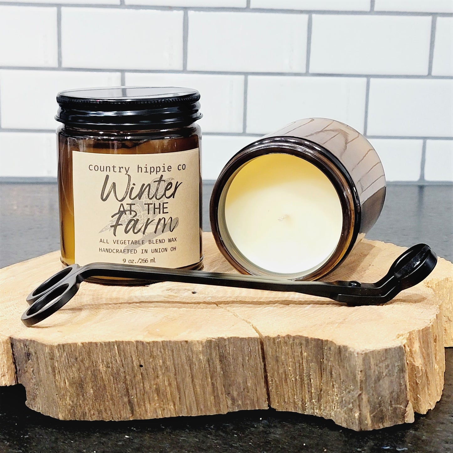 9 oz. WINTER AT THE FARM Apothecary-inspired Jar Candle