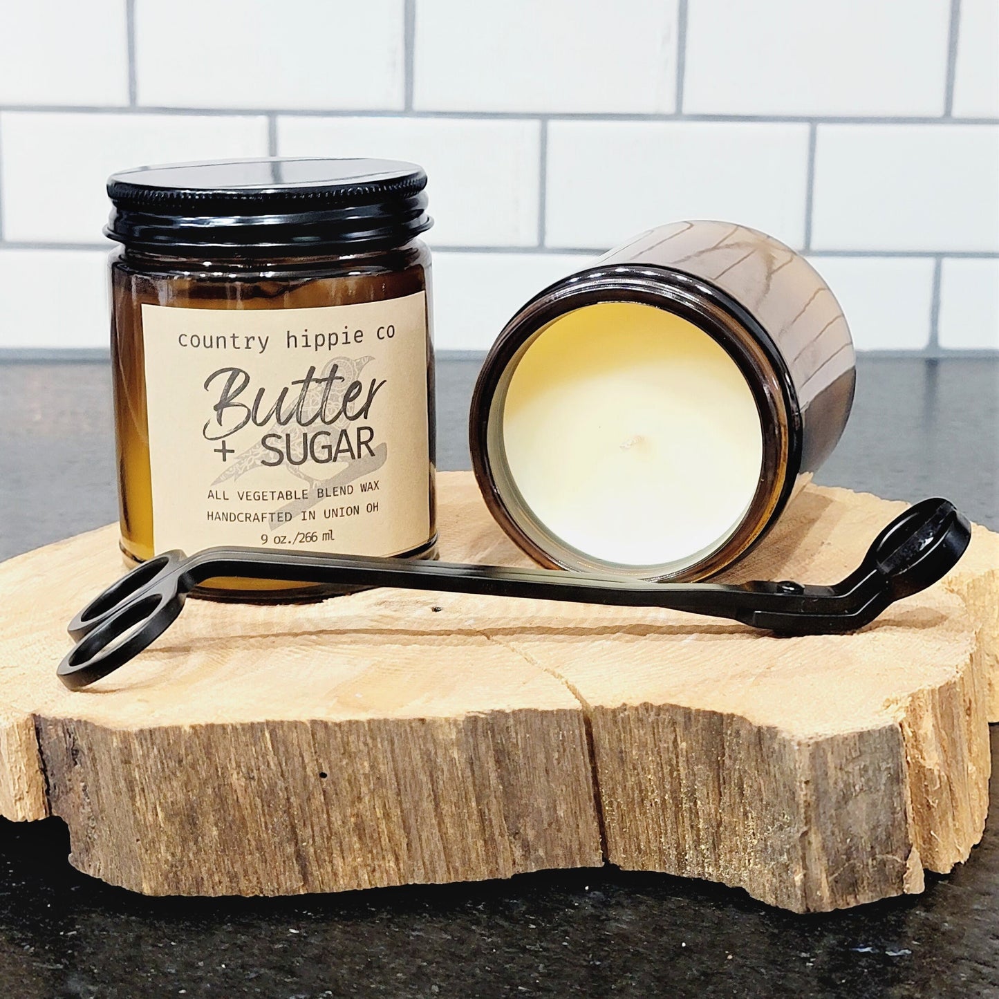 9 oz. BUTTER + SUGAR (Fresh Baked Christmas Cookies) Apothecary-inspired Jar Candle