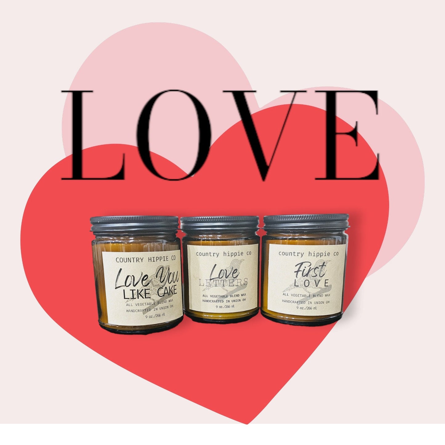 9 oz. LOVE LETTERS Apothecary-Inspired Candle