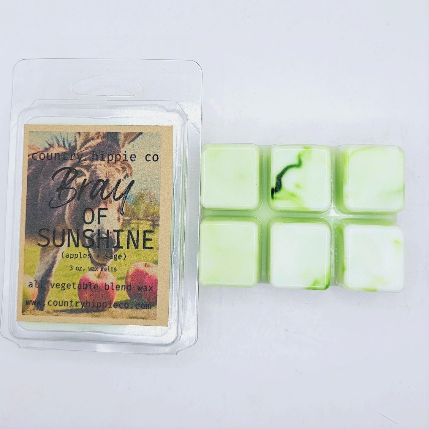 BRAY OF SUNSHINE (Apple + Sage) Farm-Inspired Wax Melts- 3 oz.