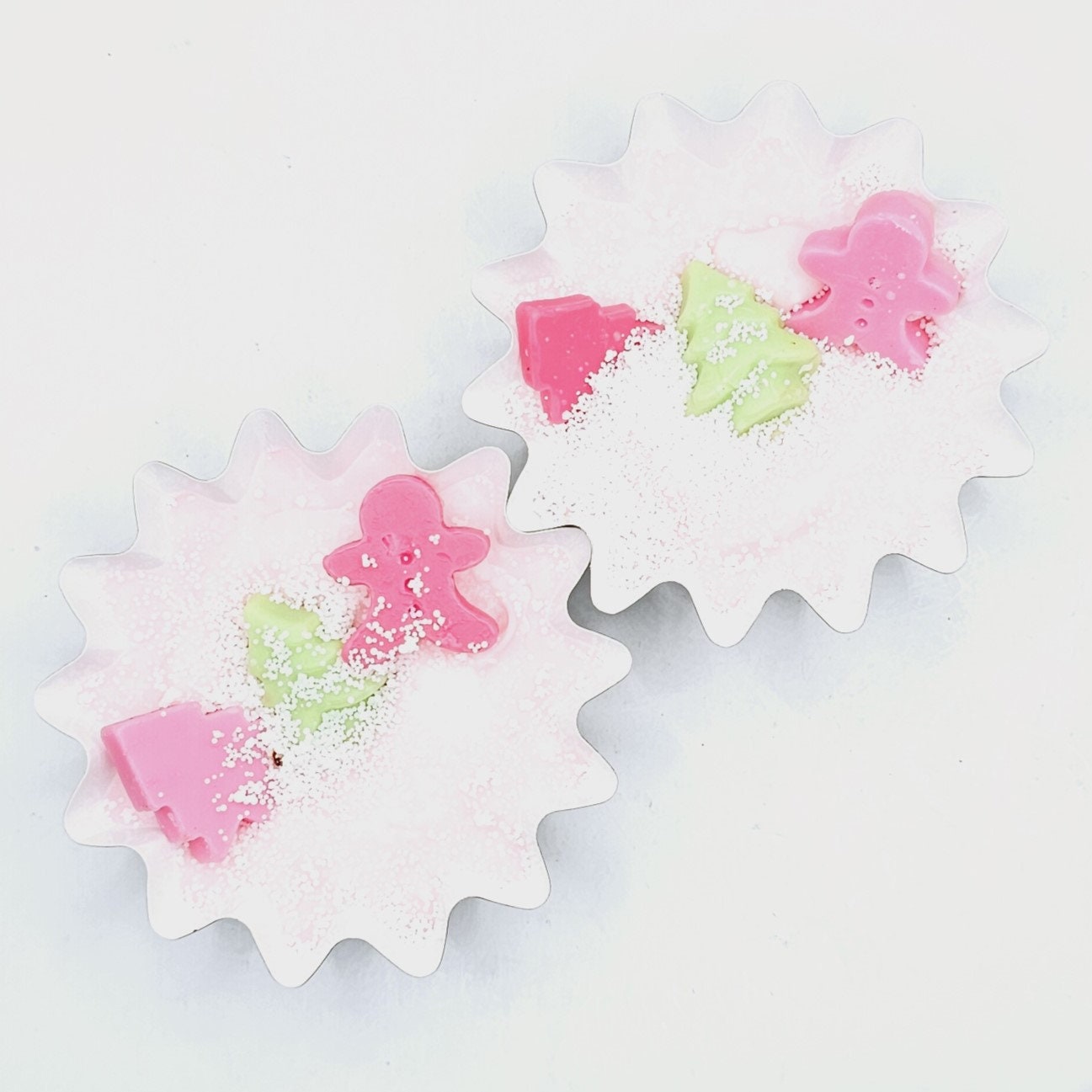 PINK PEPPERMINT SNOW Wax Melt in Liner