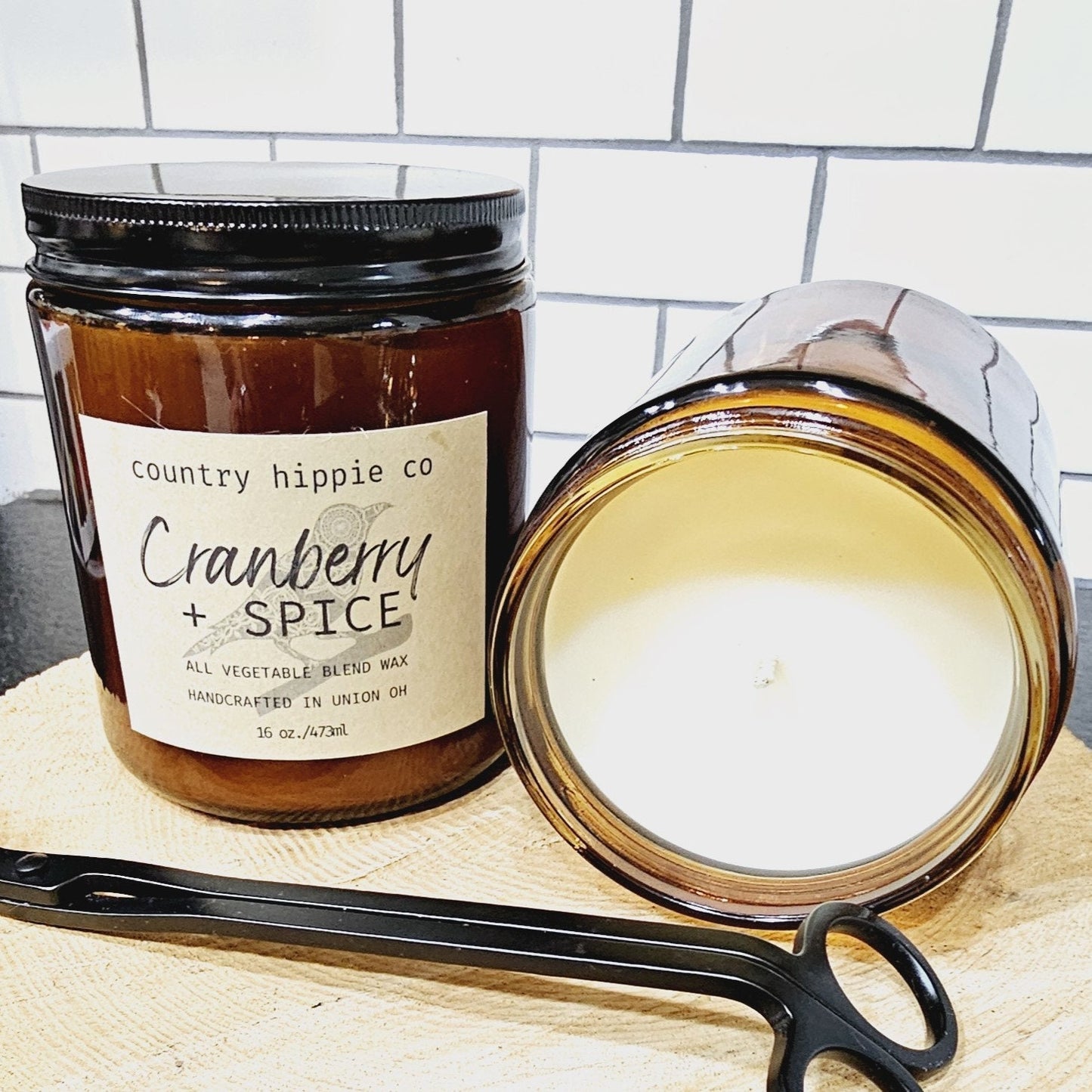 16 oz. CRANBERRY + SPICE Apothecary-Inspired Candle