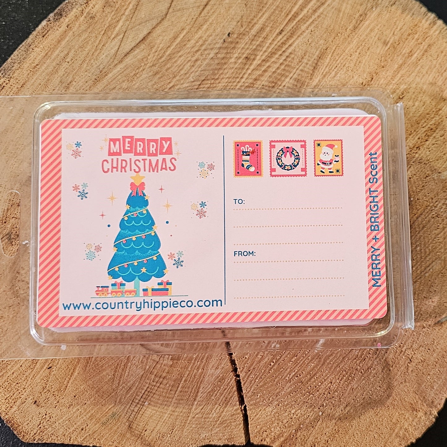 POSTCARD Wax Melts You can personalize by filling out the to and from