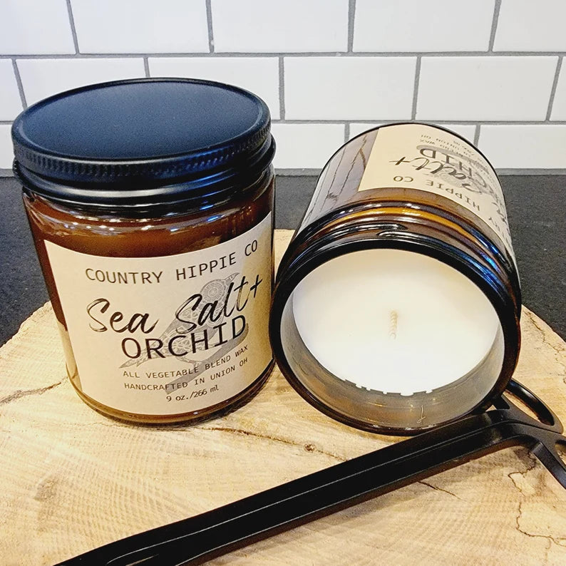 9 oz. SEA SALT+ORCHID Apothecary-Inspired Candle