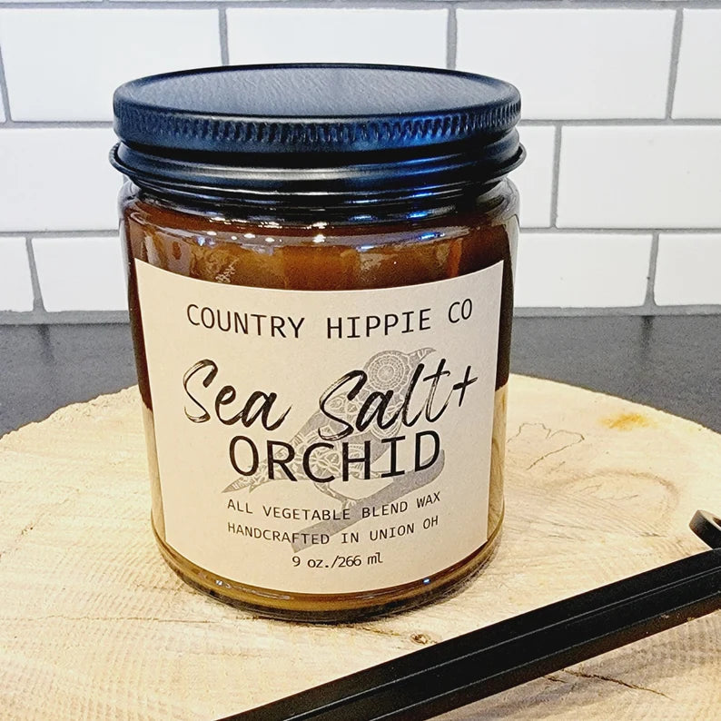9 oz. SEA SALT+ORCHID Apothecary-Inspired Candle