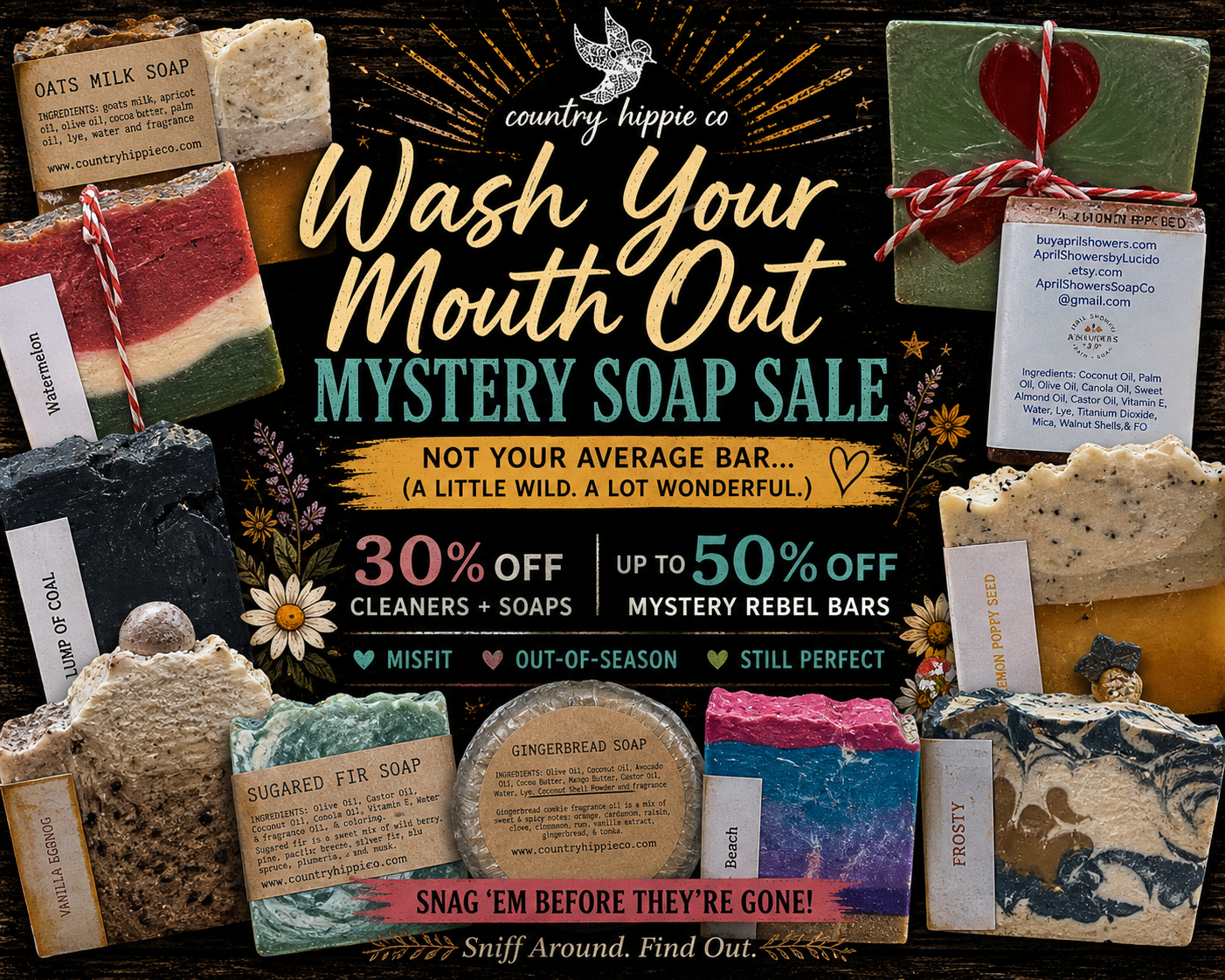 🧼WASH OUT YOUR MOUTH SOAP CHAOS SALE – MYSTERY + MISFIT BARS