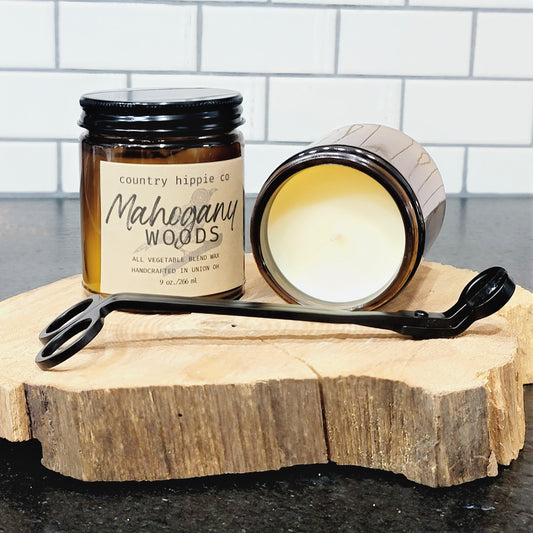 Mahogany Woods Apothecary-inspired  Jar Candle 9 oz.
