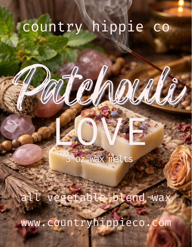 PATCHOULI LOVE Wax Melts | True Hippie Patchouli Scent | Earthy Incense Fragrance | Patchouli Vanilla Orange | Boho Home Fragrance