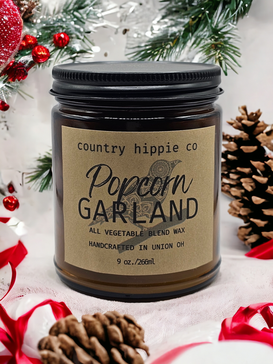 9 oz. Popcorn Garland Apothecary-Inspired Candle