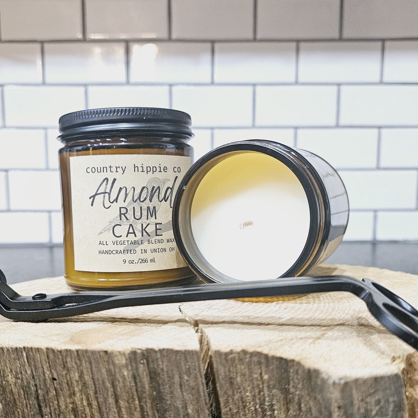 9 oz ALMOND RUM CAKE Apothecary-Inspired Candle