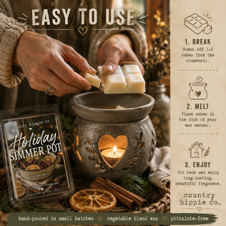 Heirloom Pumpkin Wax Melts | Pumpkin Vine & Spice | Cozy Fall Home Fragrance | Hand Poured Wax Melts | Country Hippie Co.