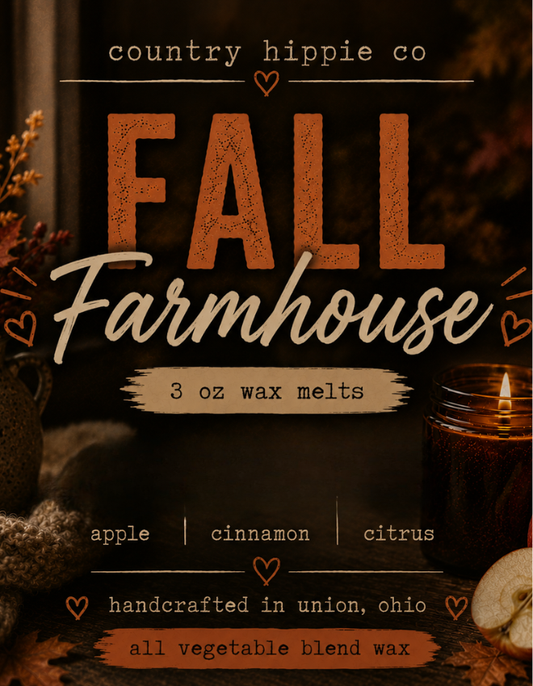 Fall Farmhouse Wax Melts | Apple, Vanilla & Autumn Spice