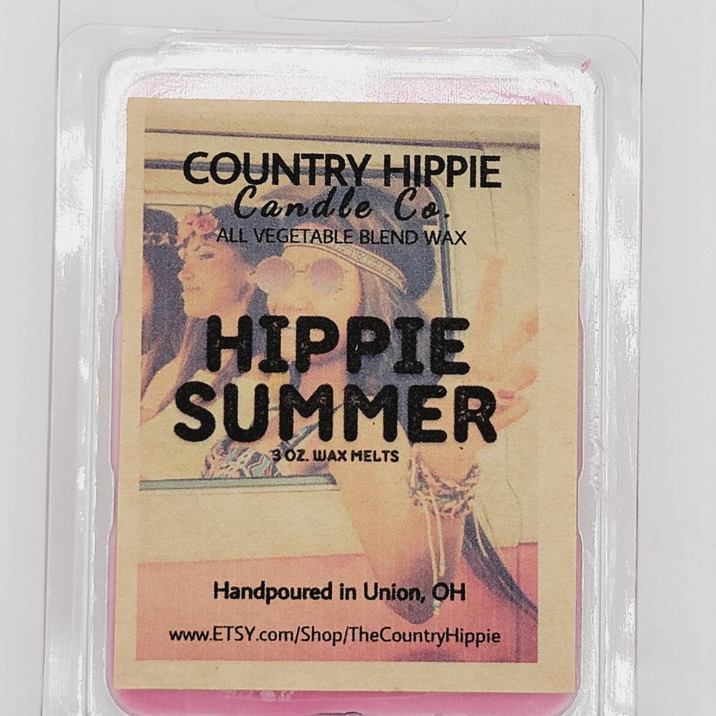 HIPPIE SUMMER (Sea Salt, Sage+Pineapple) Wax Melts- 3 oz.