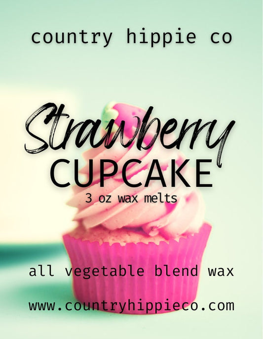 STRAWBERRY CUPCAKE Wax Melts- 3 oz