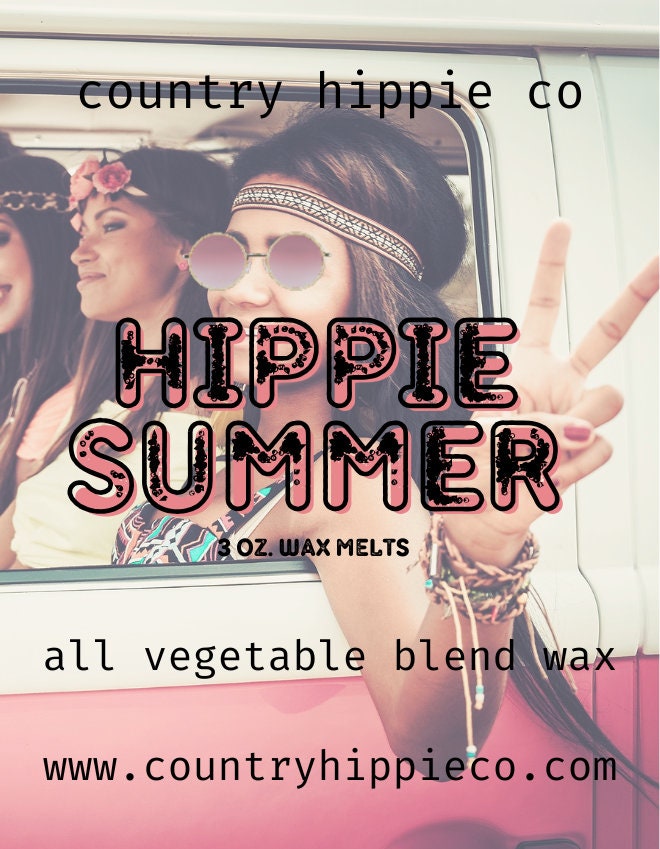 HIPPIE SUMMER (Sea Salt, Sage+Pineapple) Wax Melts- 3 oz.