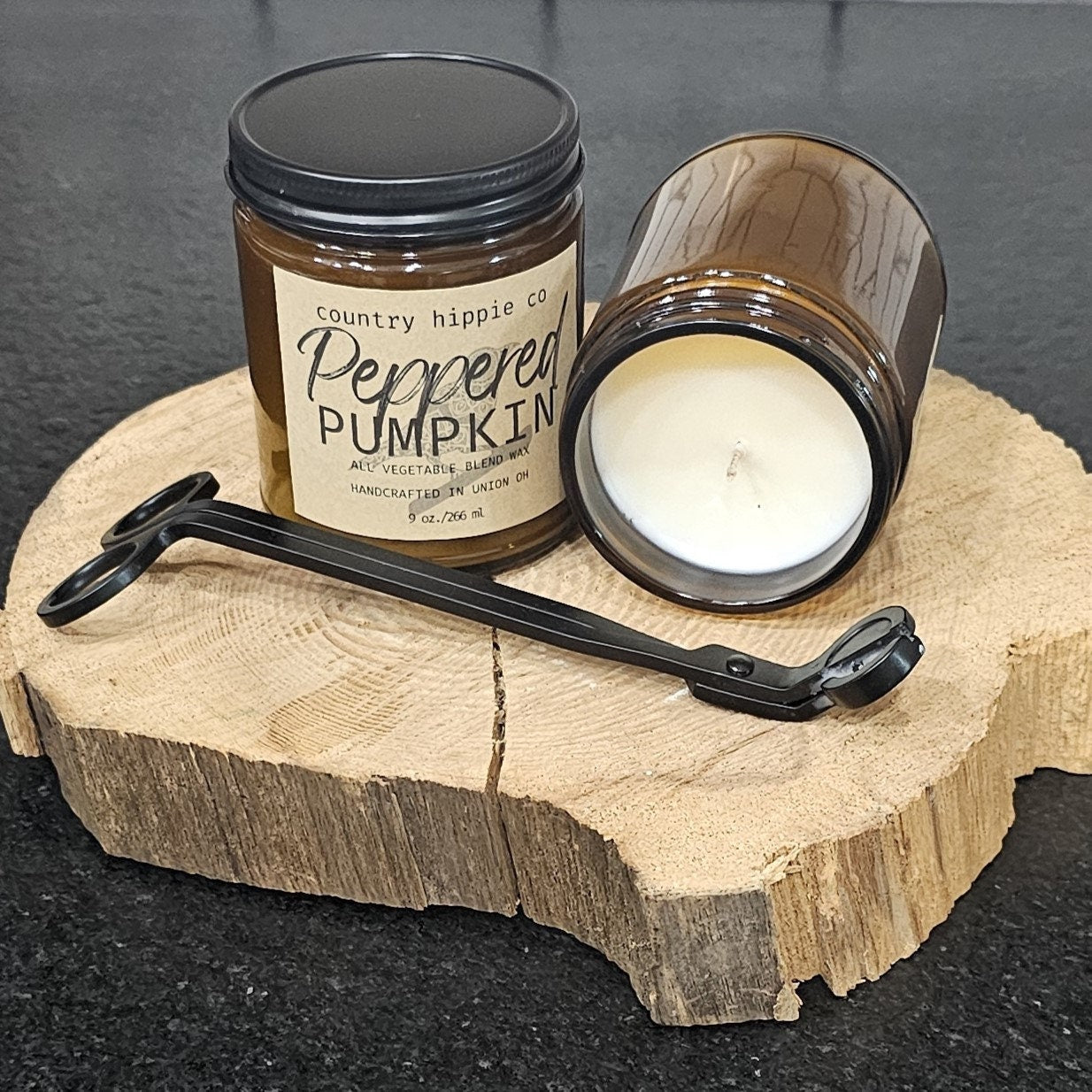 9 oz. PEPPERED PUMPKIN Apothecary-Inspired Candle