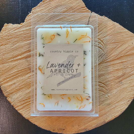 LARGE 6 oz. Lavender + Apricot Botanical Wax  Melt Pack
