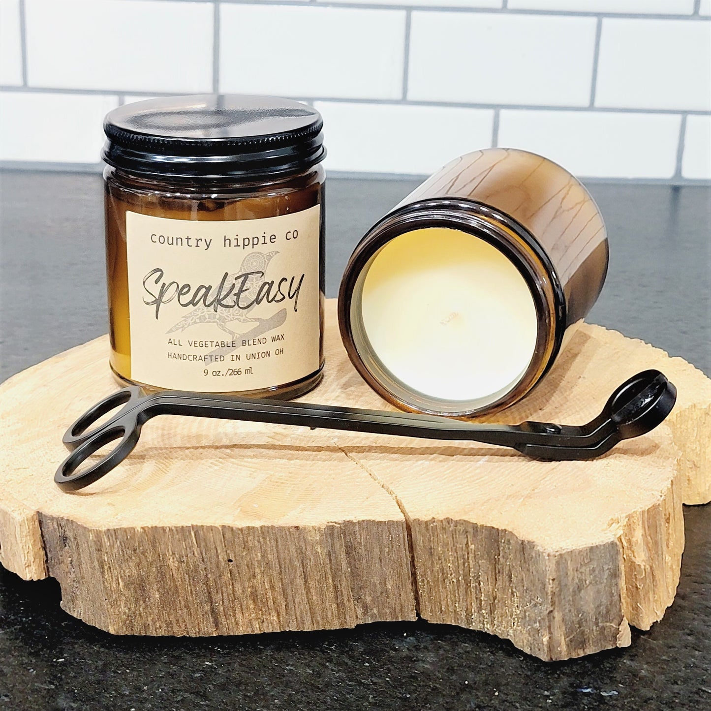 SpeakEasy Apothecary-inspired Jar  Candle 9 oz.