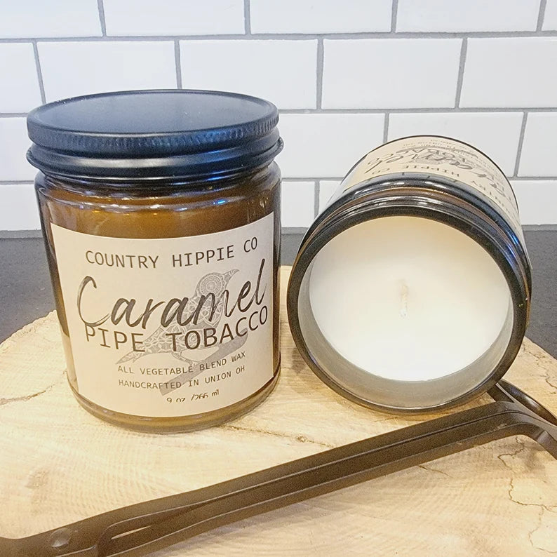 Caramel Pipe Tobacco Apothecary-Inspired Candle 9 oz