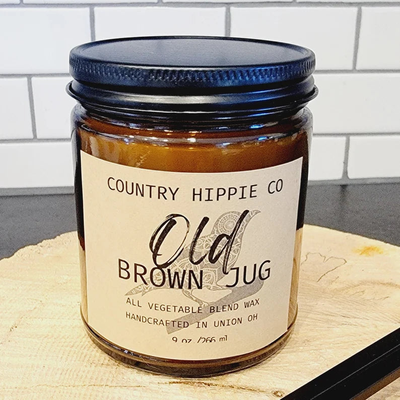 9 oz. OLD BROWN JUG (Bourbon Butterscotch) Apothecary-Inspired Candle